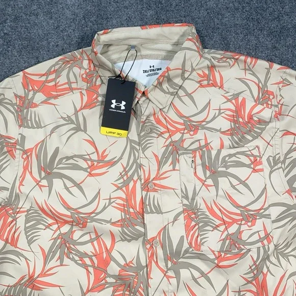Under Armour UPF 30 Dockside SS Novelty Button Shirt Men's Size 2XL XXL *READ - Picture 2 of 15